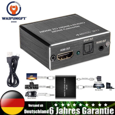 4K*2K HDMI Audio Extractor Splitter Optisch Adapter für Projektoren DVI Monitor