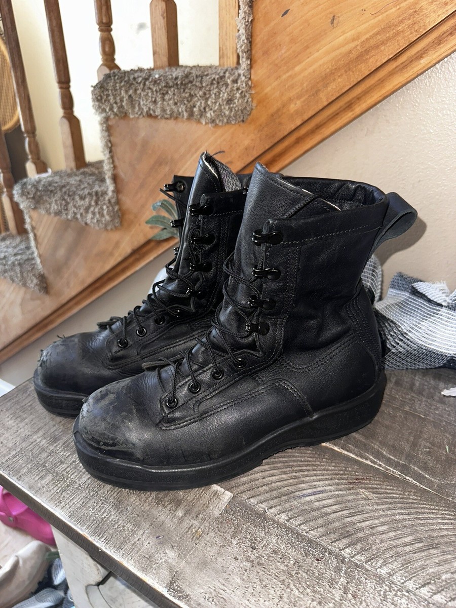 WELLCO USA Safety Flight Deck Boots Navy:1003 Black Size 5.5 R