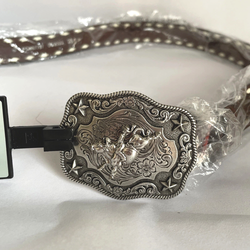Nocona Western Boys Belt Youth Leather Embossed Floral Brown N4436208 Size 28