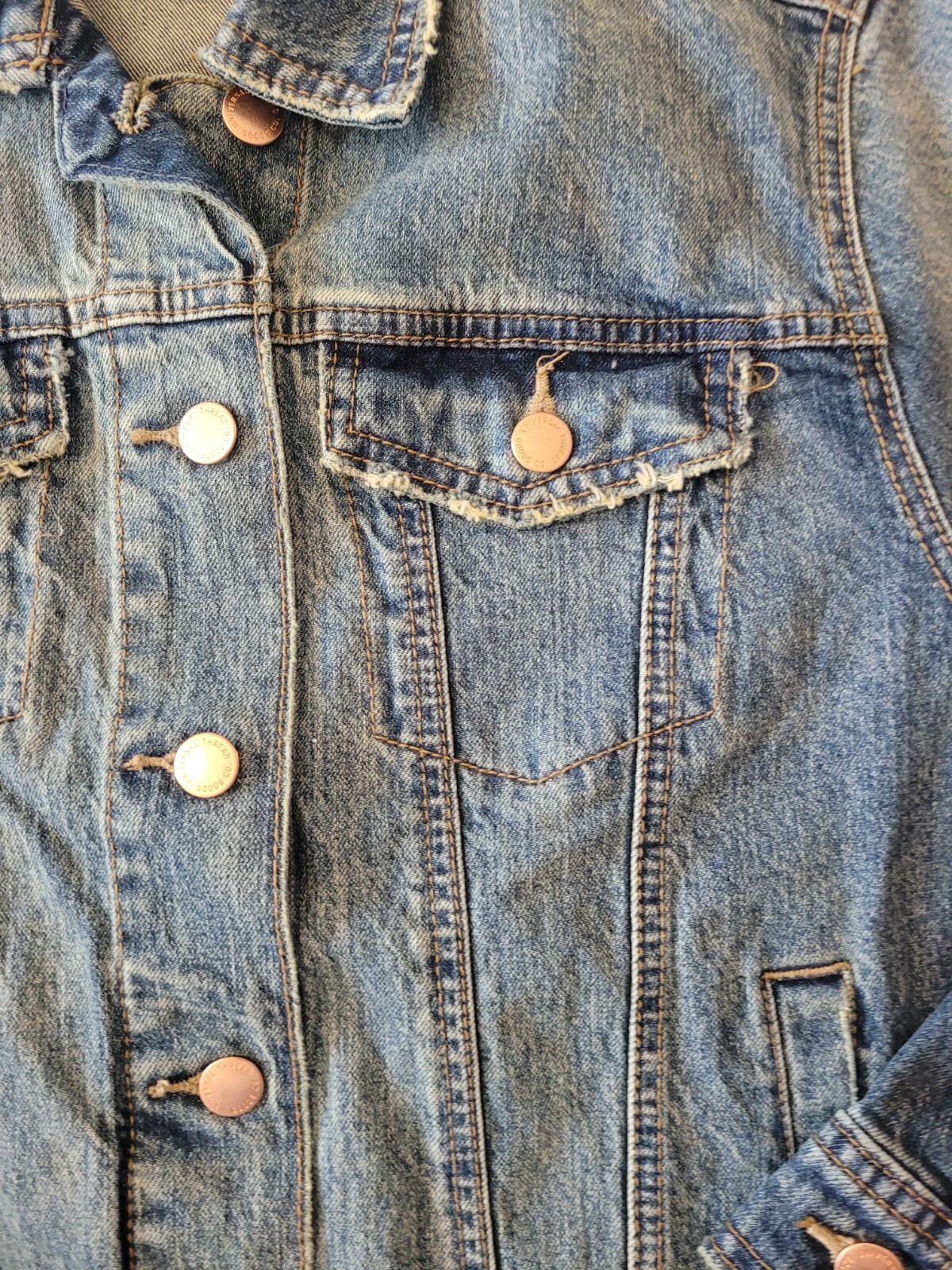 Universal Thread Womens Denim Jacket Button Up Si… - image 7