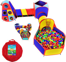 5Pc Kids Play Tent Jungle Gym, Ball Pit, Pop up Tents Play Tunnel for Toddlers