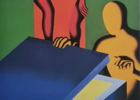 MARK KOSTABI * Untitled * 70 x 50 cm * lithograph * Kunstdruck * limited # xx/50 - Bild 3 von 4