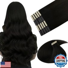 MAXITA Tape Hair Extensions Real Human Hair, Seamless Tape in Hair Extensions