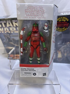 Hasbro Star Wars The Black Series 6 Inch Clone Trooper Holiday Edition ...