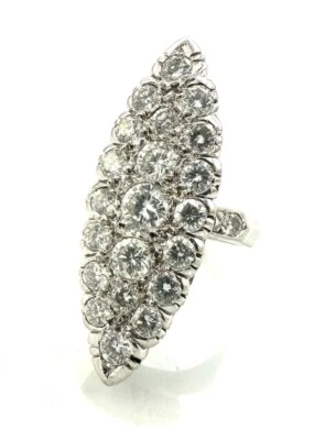 MAGNIFIQUE BAGUE OR 18 CARATS - Marquise Diamants 2,45 carat - 8,47 g - Photo 1/4