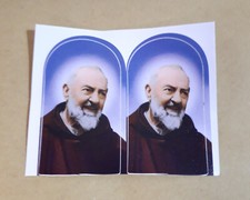 SET &aacute; 2 St&uuml;ck Aufkleber Pater PIO Sticker Padre San Pio