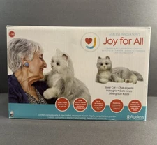 Ageless Innovation Joy For All Companion Cat Silver w White Mitts A7594 CLEAN!!