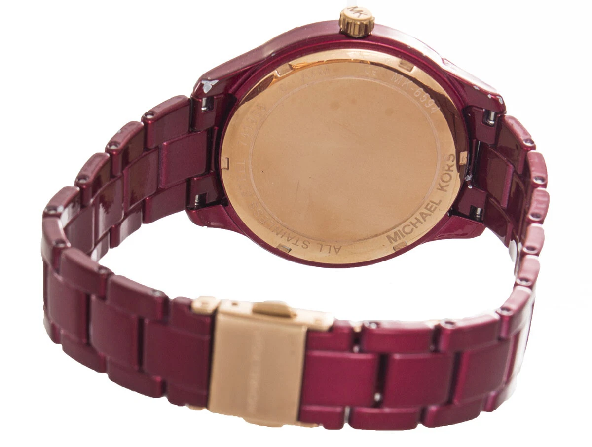 Michael Kors Women s Runway Red Gold Two Tone Quartz Watch MK6594