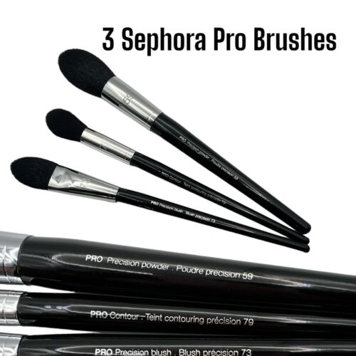 Lot of 3 Sephora Pro Precision Brush Powder 59, Blush 73, Contour 79 NEW w/o Box - Picture 1 of 4