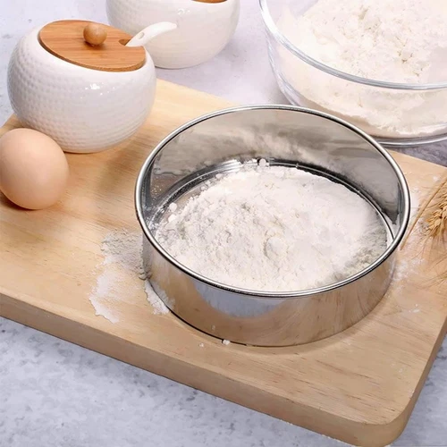 NEU 12-120 Mesh Küche Mehlsieb Rund Edelstahl Mehlsiebe Sieb zum Backen Flour DE - Bild 5 von 29