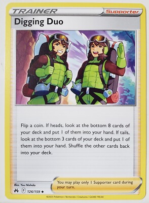 Digging Duo 126/159 - NM / M - Crown Zenith Pokemon Card - Yuu Nishida Art 