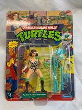 1992 Playmates "APRIL THE NINJA NEWSCASTER" TMNT Action Figure in Blister Pack