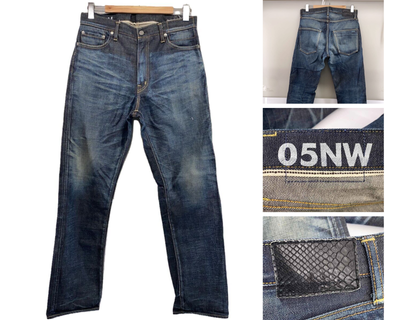 visvim Indigo Cotton Pants Size 34 Classic Straight Fit Minimal