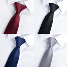 5pcs / set Men's Neckties Classic Fashion Wedding Ties Solid Colors Tie Neck Tie
