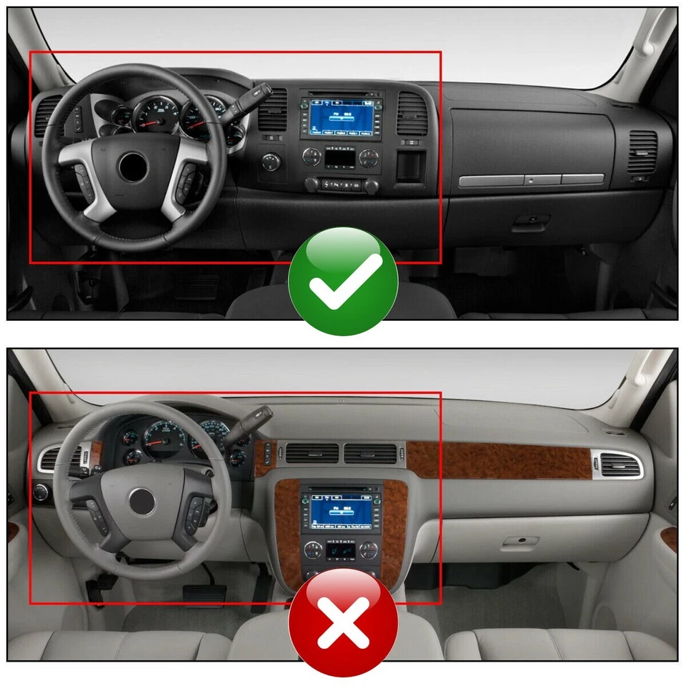 Cubierta de alfombrilla de tablero camuflaje Mossy Oak Break-Up para Silverado Sierra 2007-13 con base interior Foto 2 de 4