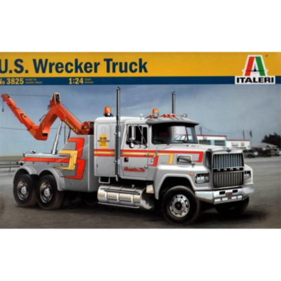 ITALERI プラモデル 1:24 U.S. Wrecker Truck Italeri 1:24 SCALE US Wrecker Truck Plastic Model Kit #3825~NEW in
