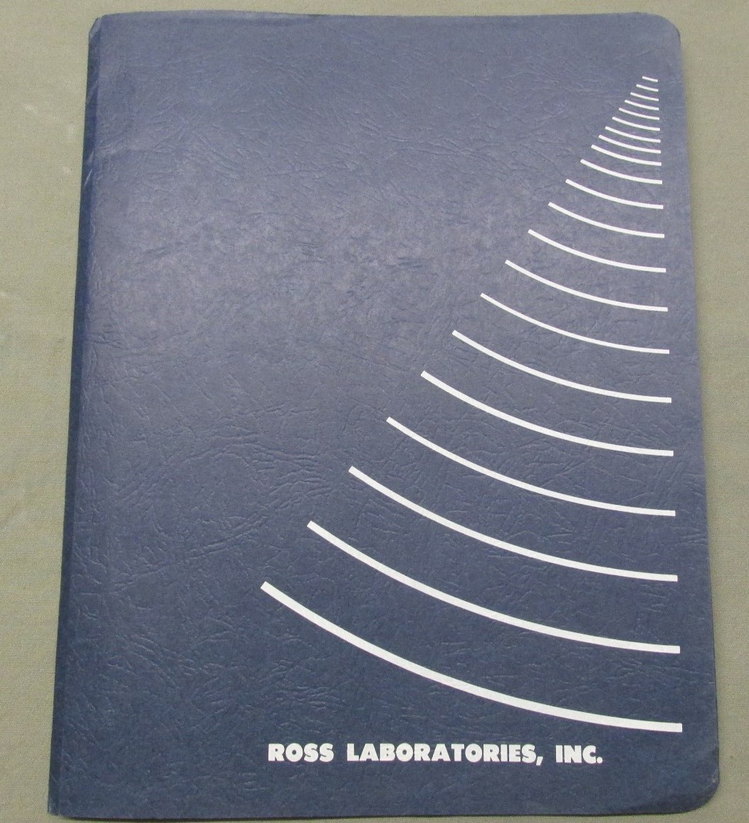 Vintage ROSS LABORATORIES FOLDER Price Lists Brochures Flyers 1965