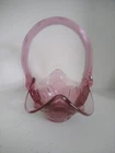 Vintage Fenton Cranberry Art Glass 6in Basket Petal Design