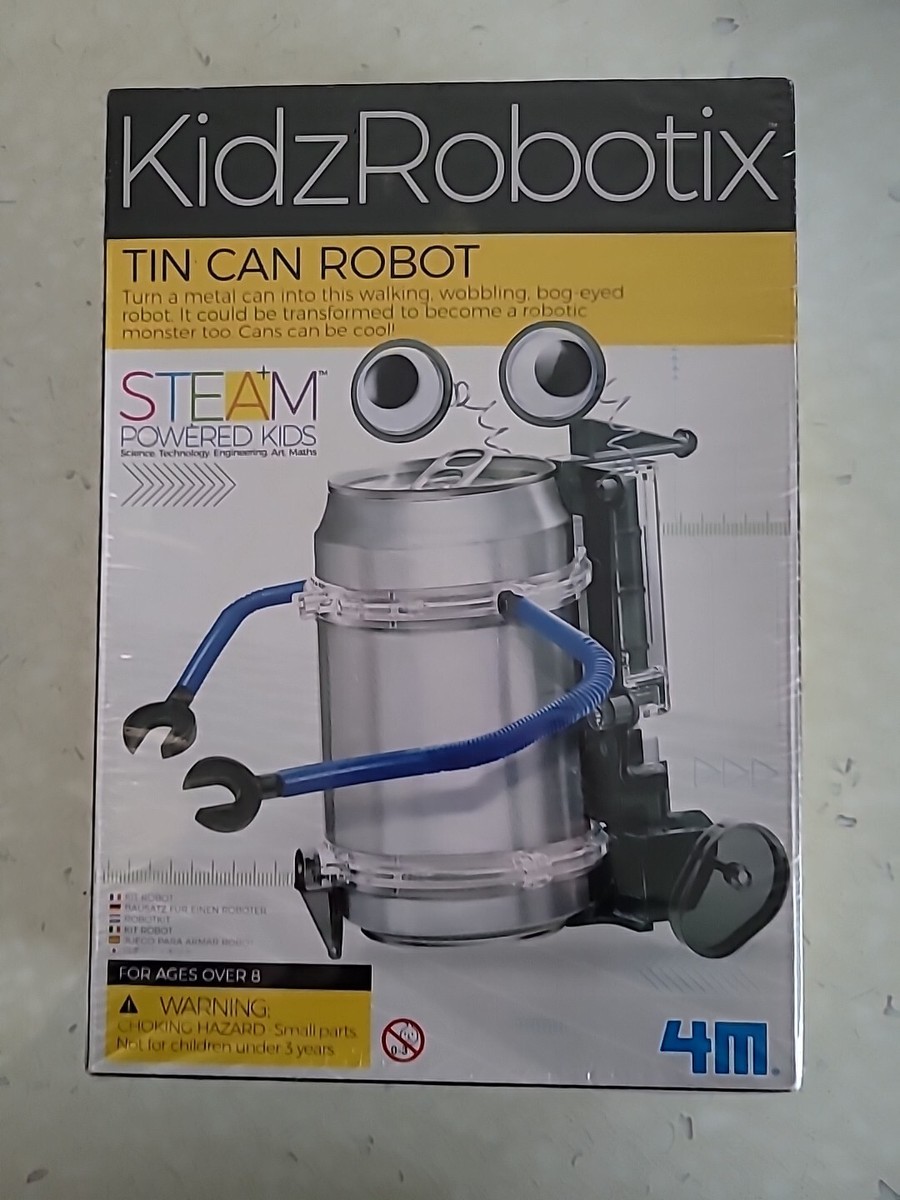 KidzRobotix Tin Can Robot, DIY Science Kits STEAM Powered Kids New