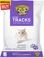 Premium Clumping Cat Litter - Clean Tracks - Low Dust, Low Tracking, Hard Clumpi