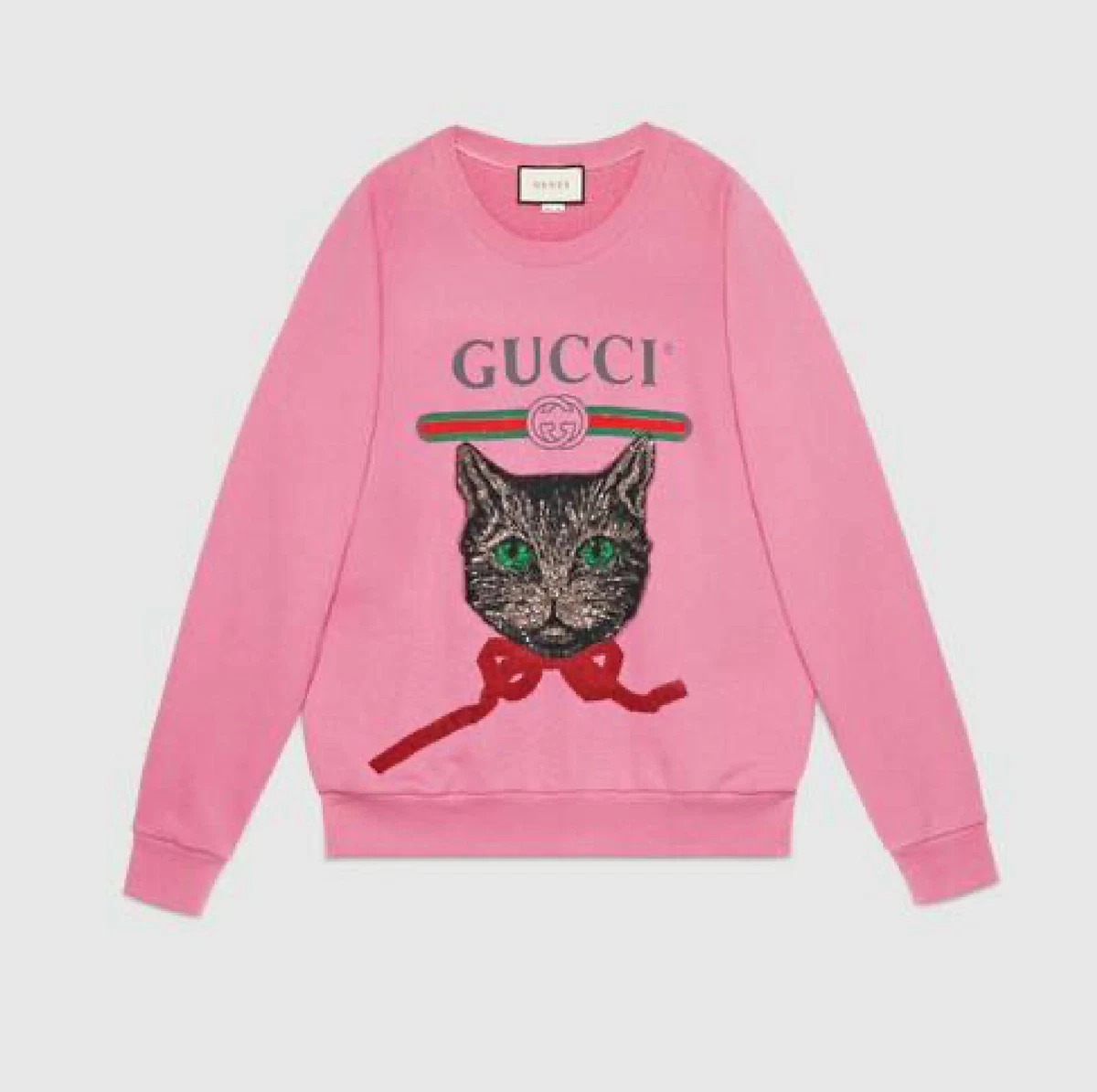 Gucci pink cat sweater sale