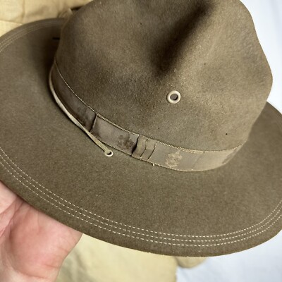 Antique 1910-1930 Boy Scout BSA Shirt Handkerchief & Hat Felt