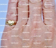 Real 14K Yellow gold kids kid Nugget heart Ring 1.20 grams size 4
