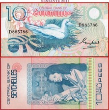 SEYCHELLES 10 RUPEES nd 1983 Prefix D P 28 UNC free shipping from 100$