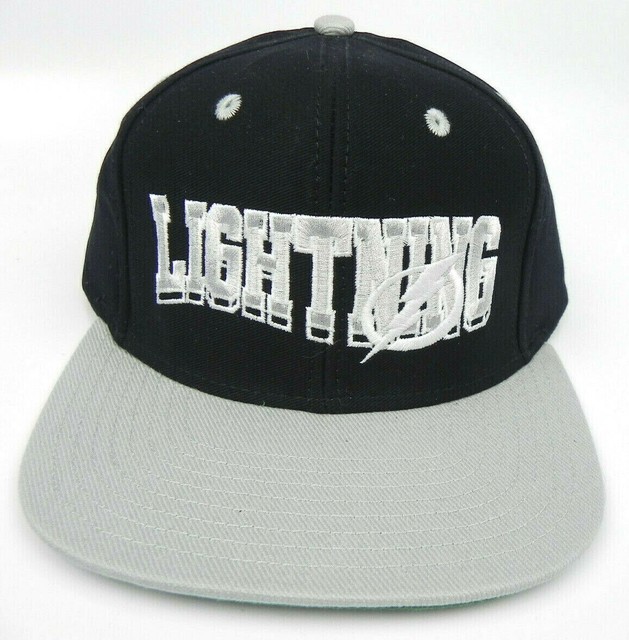 TAMPA BAY LIGHTNING NHL VINTAGE SNAPBACK RETRO 2TONE BLOCK CAP HAT NEW