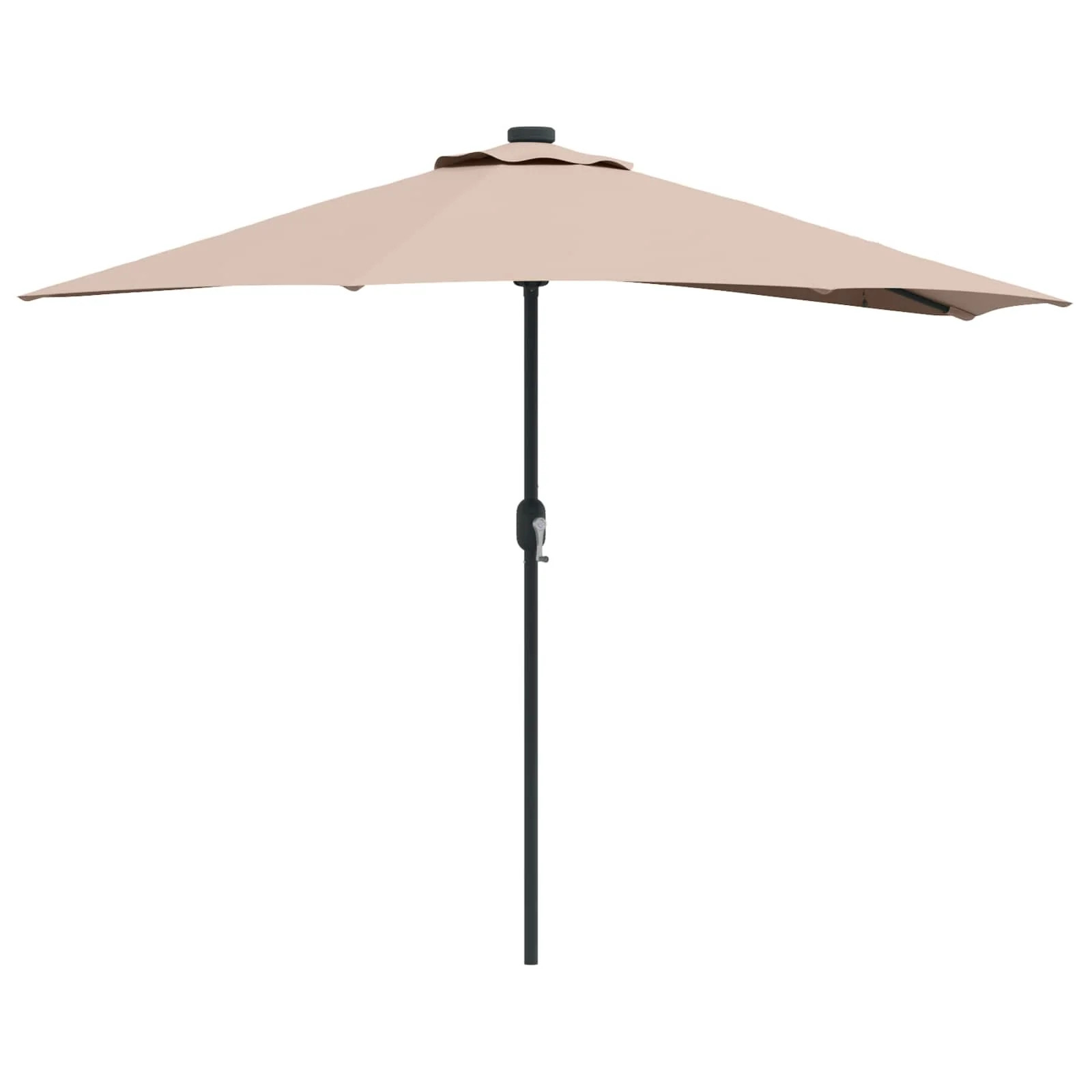 Parasol de jardin pliable 294 x 150 x 224 cm avec LED solaire beige
