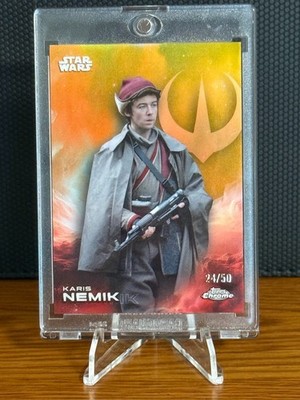 2025 Topps Chrome Star Wars Karis Nemik Gold Refractor 24/50