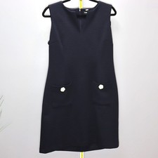 Karl Lagerfeld Paris Navy Textured Shift Dress Size 12