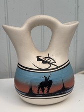 Vintage Navajo Pottery Wedding Vase Ornamental Decor Gift