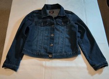 Children s Place Dark Blue Button Up Denim Girls Jean Jacket Size 14 EUC