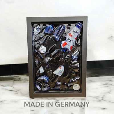 1664 Blanc Kronenbourg Broken Bottle Art 3D Epoxy Wandbild Bier Bar Deko Unikat