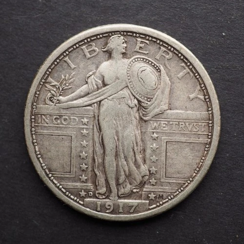 1917  *D*  T1 STANDING LBERTY SILVER QUARTER  ***NICE ***FREE SHIPPING*** C1771