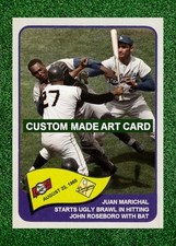 Juan Marichal Johnny Roseboro Sandy Koufax Baseball Art Card