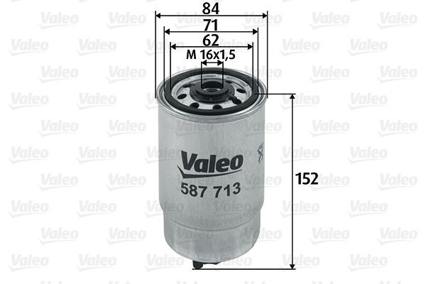 Kraftstofffilter Valeo 587713 FÜR Alfa Romeo Chrysler CitroËN Dodge KIA Lancia-image