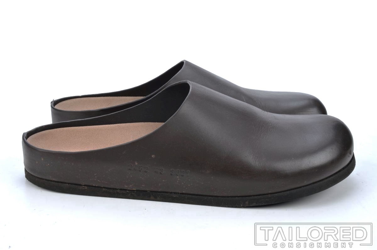 COMMON PROJECT Solid Brown Leather Clog Mule Shoe… - image 2