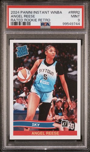 2024 Panini Instant WNBA Angel Reese Retro Rated Rookie SP PSA 9 Sky #RRR2