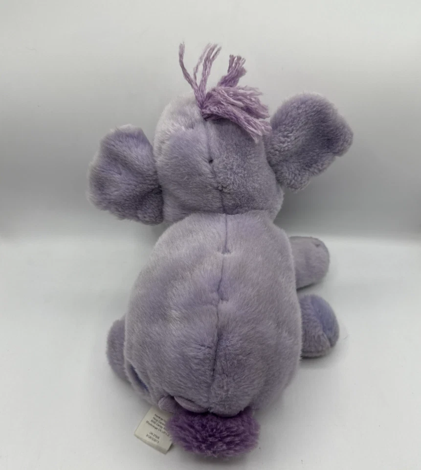 Disney Store Winnie the Pooh HEFFALUMP Plush 14" Small Lumpy Purple Elephant  - Image 3 of 4