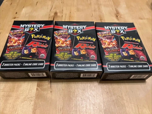 (LOT OF 3) 2025 Pokemon TCG Mystery Box Walmart Team Rocket Chase Pack BRAND NEW