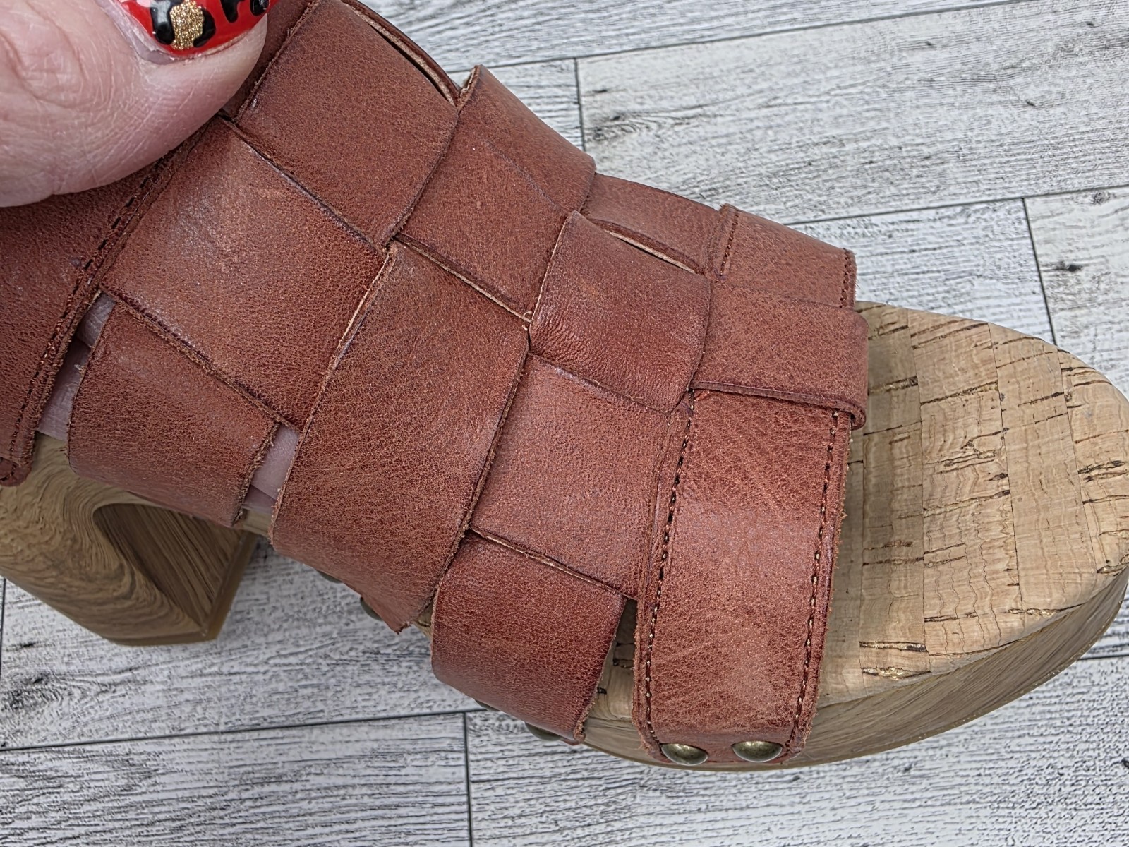 Kork-Ease Devan Platform Sandals Orange Leather B… - image 18