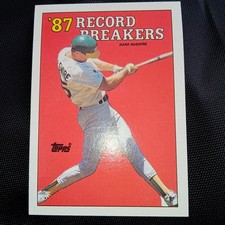 1988 Topps Mark McGwire '87 Record Breakers Baseball ERROR Card #3 NM