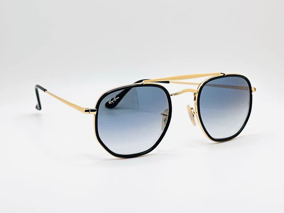 Gafas de sol Ray-Ban Marshal II RB3648M 52 mm geométricas unisex - lentes azules degradadas Foto 3 de 4