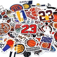 Waterproof Basketball Stickers Pack Decor for Notebook, Water Bottles, Laptop