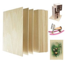 20 Pack Basswood Sheets, Thin Wood Sheets for Craft, Laser, wooden brown