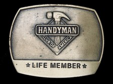 TC05110 VINTAGE 1996  HANDYMAN CLUB OF AMERICA LIFE MEMBER  BELT BUCKLE