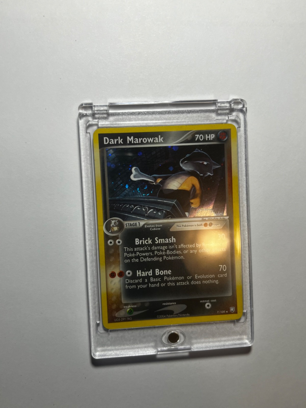!!!HOLO SWIRL!!! 2004 Pokemon EX Team Rocket Returns #7 Dark Marowak