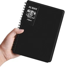 5" x 7" Premium Black Paper Mixed Media Sketchbook, Spiral Bound Art Journal Ske